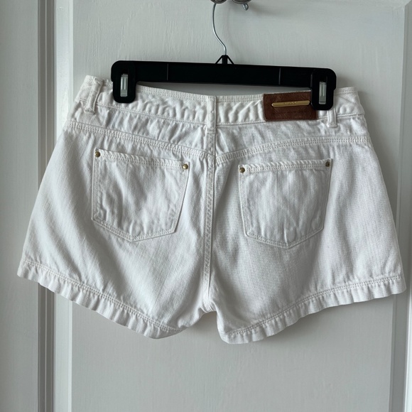 Studio F Jeans Distressed Denim Shorts – Red & Light Pink (Size 8) - Picture 5 of 12